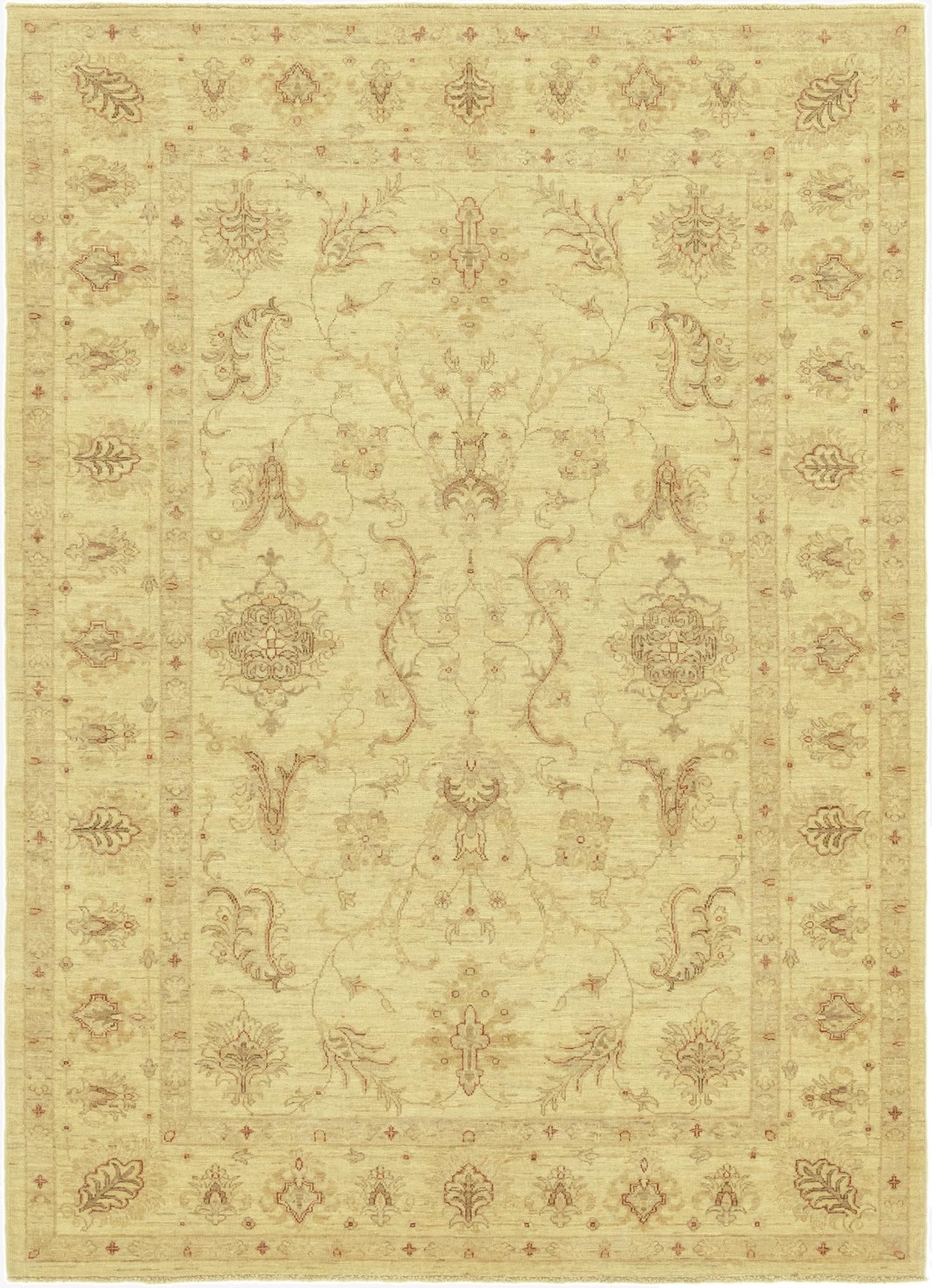  5' 7 x 7' 9  Hand Knotted Peshawar Ziegler Rug
