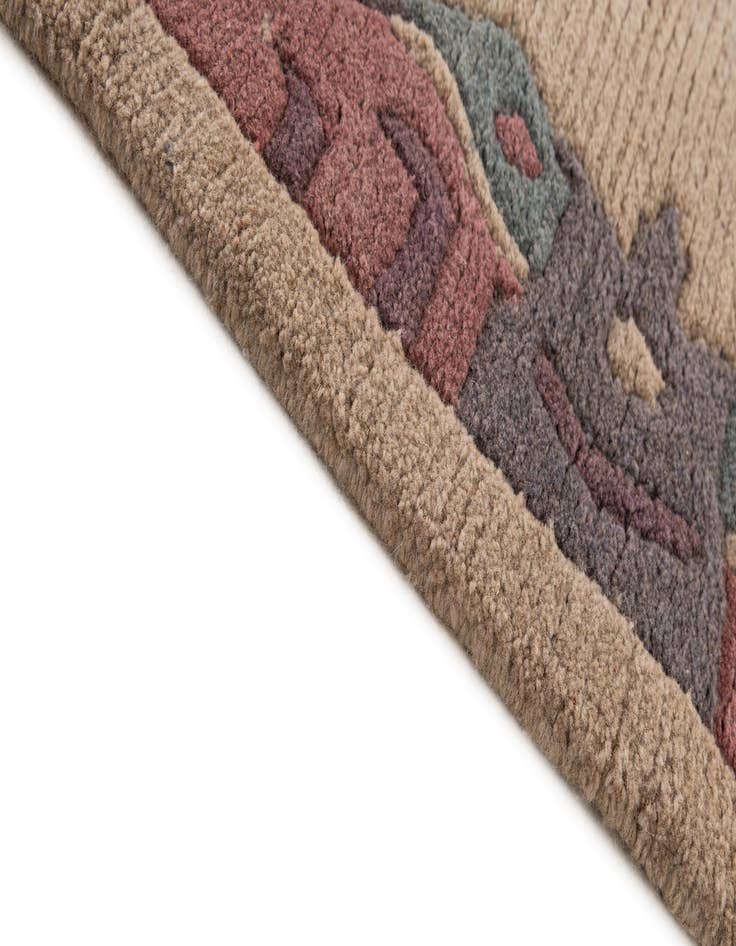 Detail image of  4' x 5' 10  Hand Knotted Tibet Wool Rug