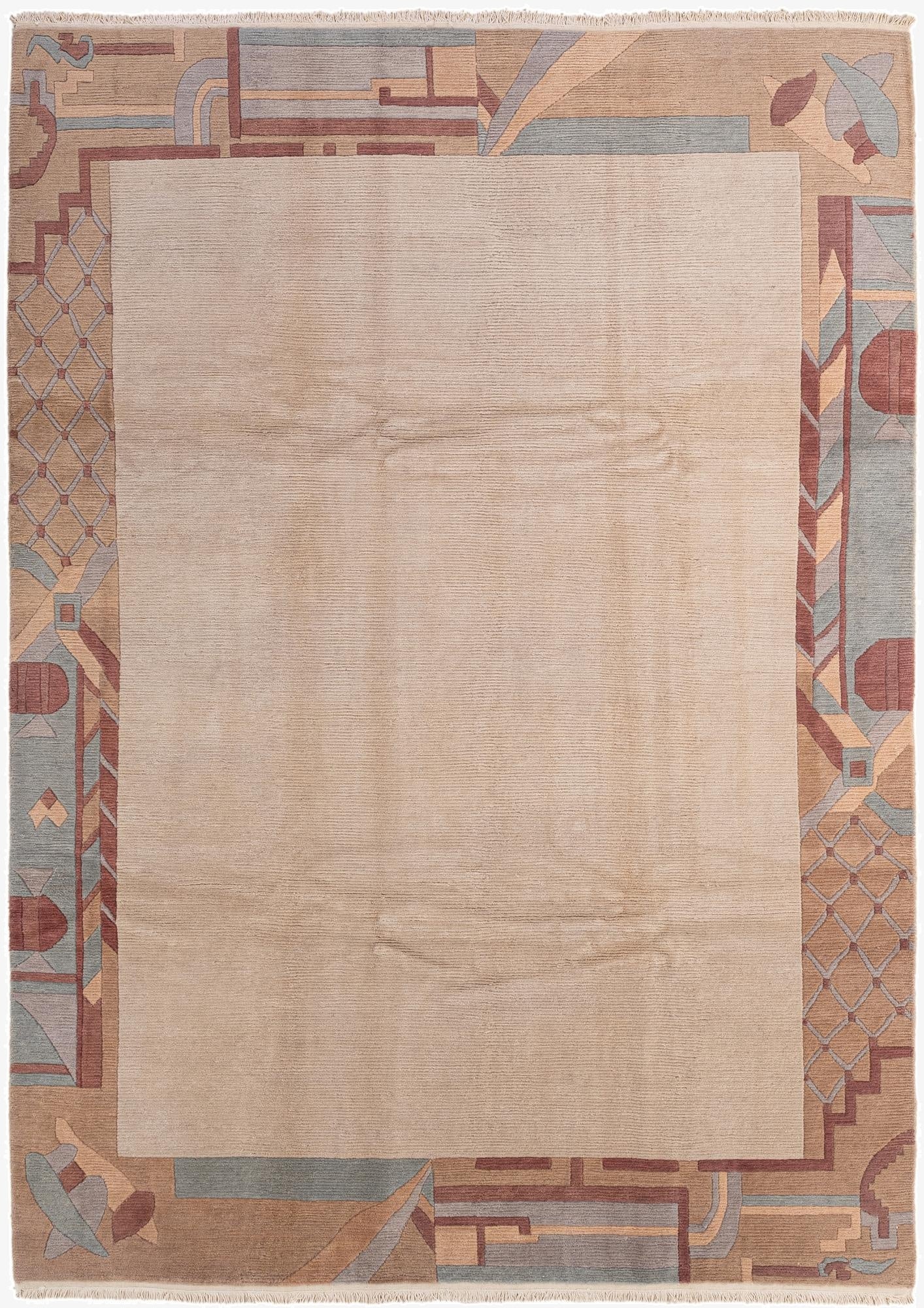  8' 2 x 11' 6  Hand Knotted Tibet Wool Rug
