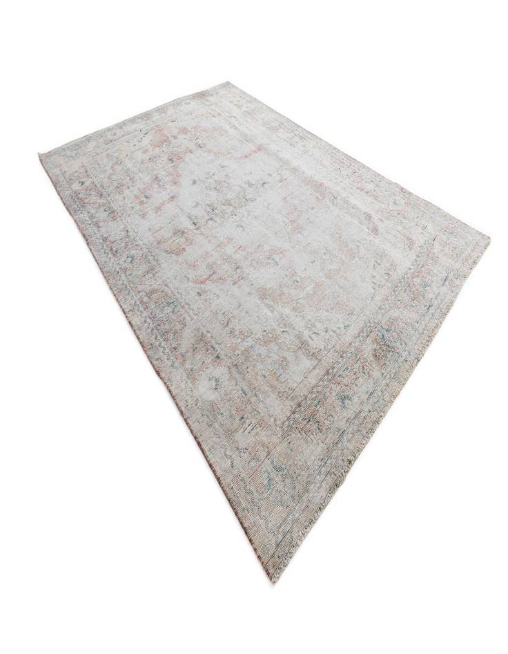 Detail image of  6' 8 x 9' 7  Hand Knotted Ultra Vintage Persian Wool Rug