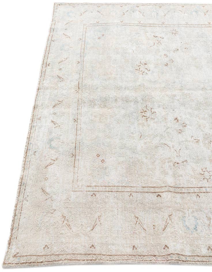 Detail image of  6' 3 x 9' 6  Hand Knotted Ultra Vintage Persian Wool Rug