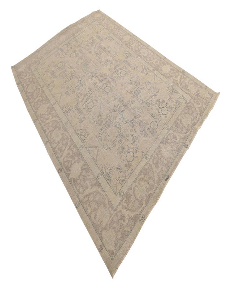 Detail image of  6' 7 x 9' 2  Hand Knotted Ultra Vintage Persian Wool Rug