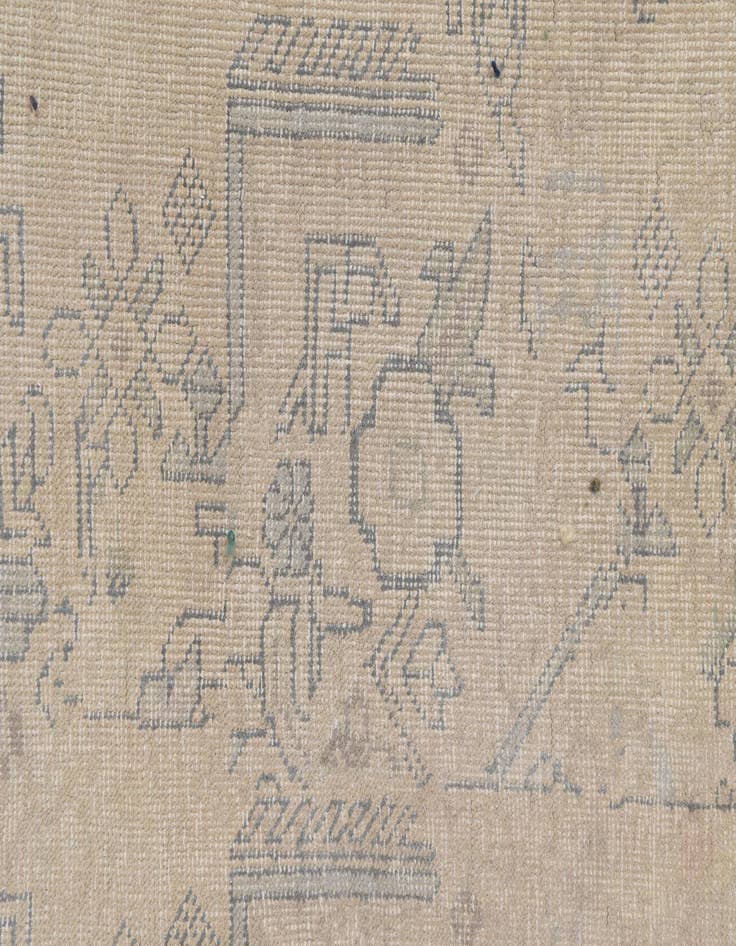 Detail image of  6' 7 x 9' 2  Hand Knotted Ultra Vintage Persian Wool Rug