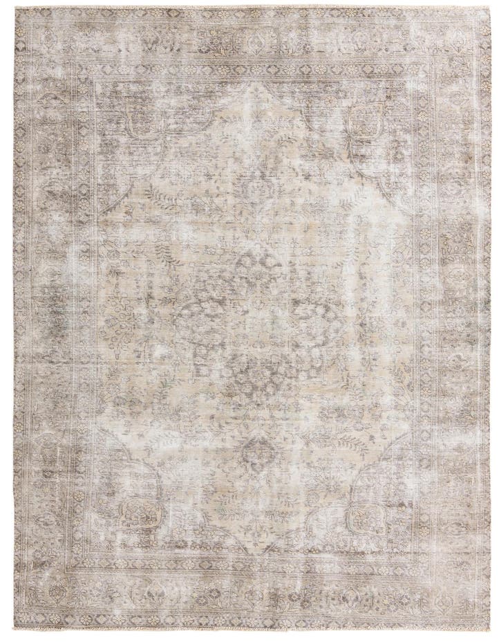  6' 8 x 10' 2  Hand Knotted Ultra Vintage Persian W...