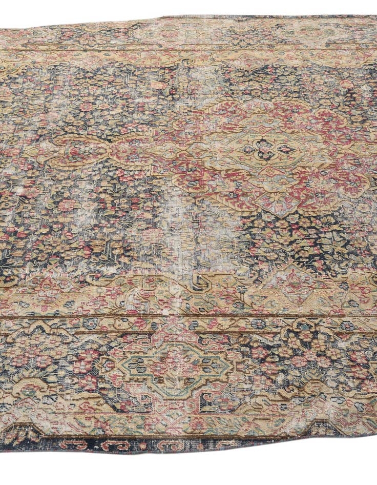 Detail image of  8' x 11' 7  Hand Knotted Ultra Vintage Persian Wool Rug
