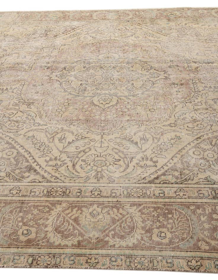 Detail image of  8' 10 x 12' 7  Hand Knotted Ultra Vintage Persian Wool Rug