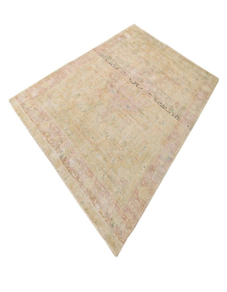 Detail image of  6' 4 x 9' 4  Hand Knotted Ultra Vintage Persian Wool Rug