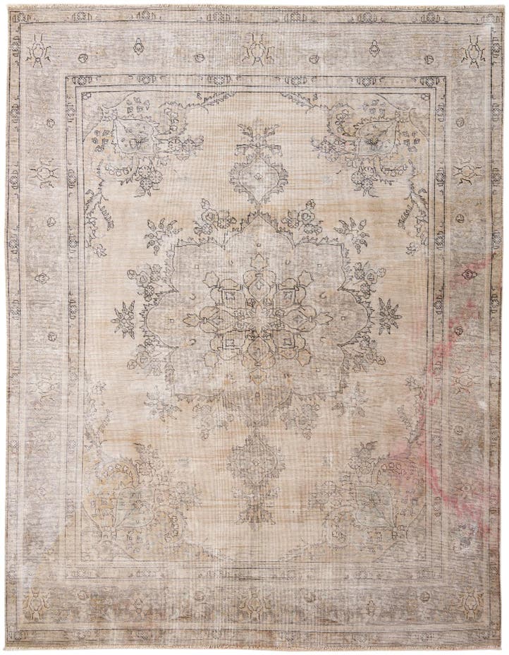  7' 11 x 10' 9  Hand Knotted Ultra Vintage Persian W...