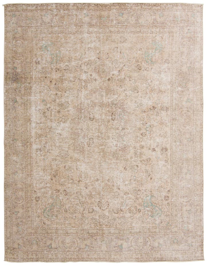  9' 5 x 12' 6  Hand Knotted Ultra Vintage Persian W...
