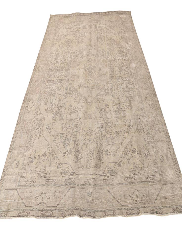 Detail image of  8' x 11'  Hand Knotted Ultra Vintage Persian Wool Rug