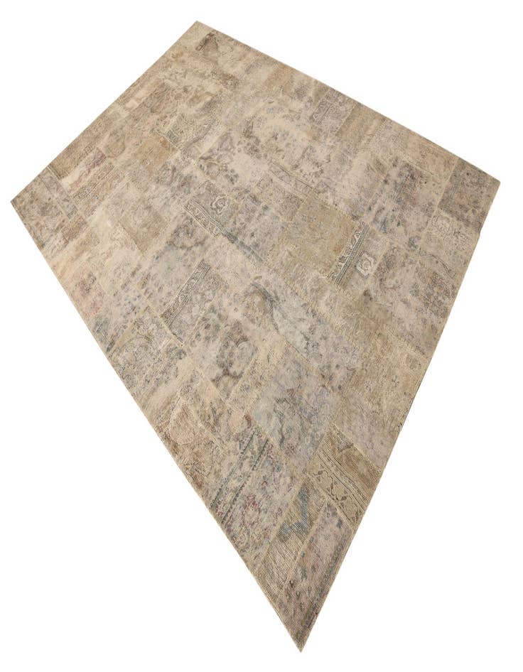 Detail image of  6' 7 x 9' 8  Hand Knotted Ultra Vintage Persian Wool Rug