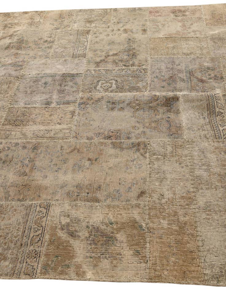 Detail image of  6' 7 x 9' 8  Hand Knotted Ultra Vintage Persian Wool Rug
