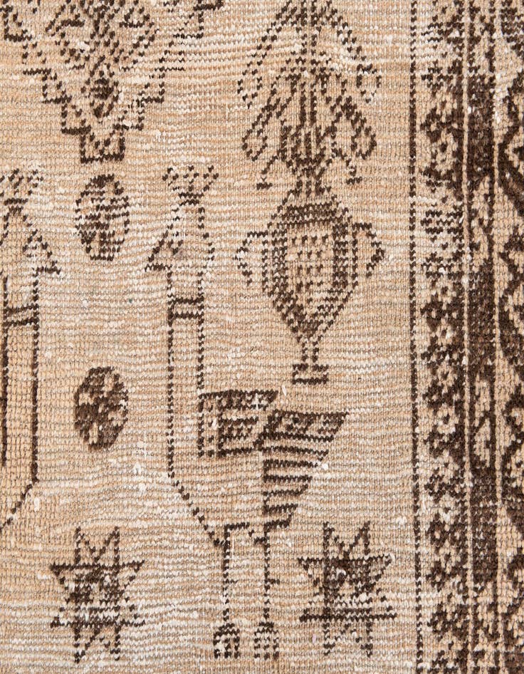 Detail image of  2' 6 x 4' 3  Hand Knotted Ultra Vintage Persian Wool Rug