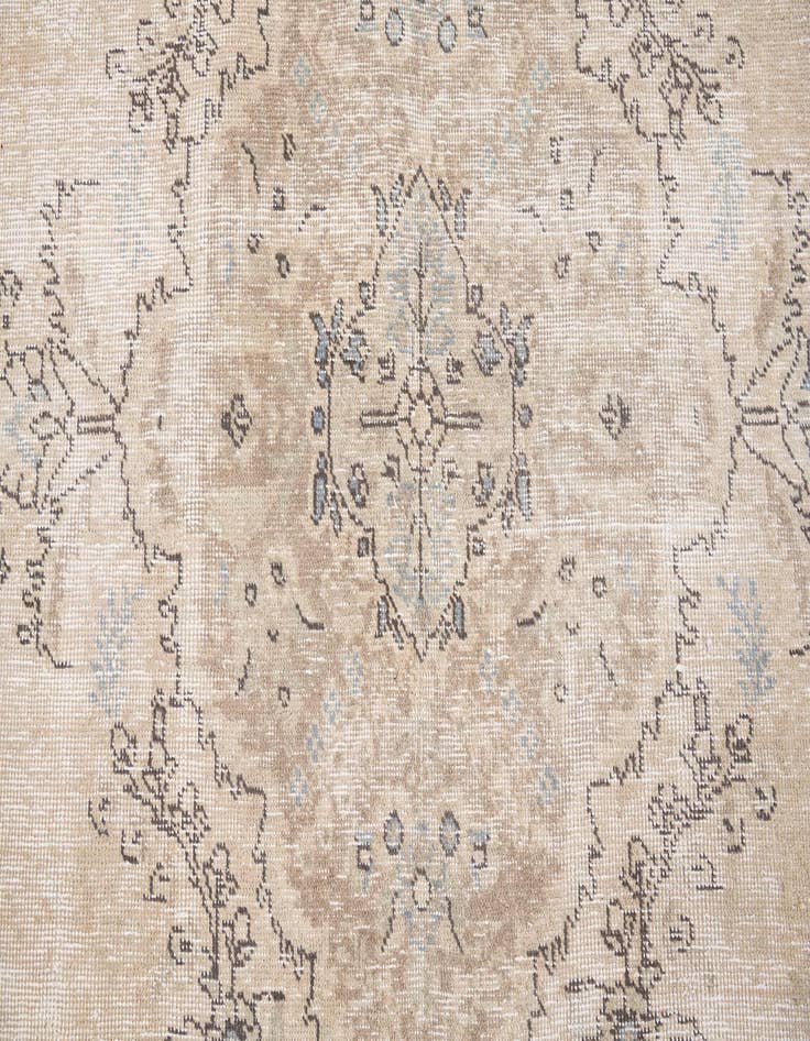 Detail image of  6' 2 x 9'  Hand Knotted Ultra Vintage Persian Wool Rug