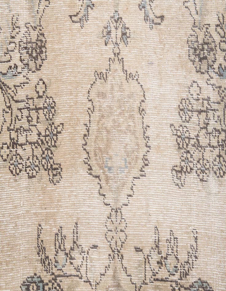 Detail image of  6' 2 x 9'  Hand Knotted Ultra Vintage Persian Wool Rug