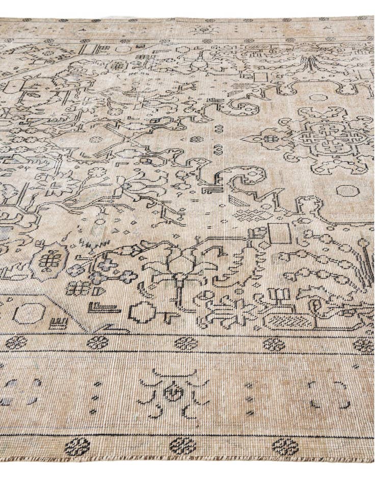 Detail image of  7' 8 x 11' 2  Hand Knotted Ultra Vintage Persian Wool Rug