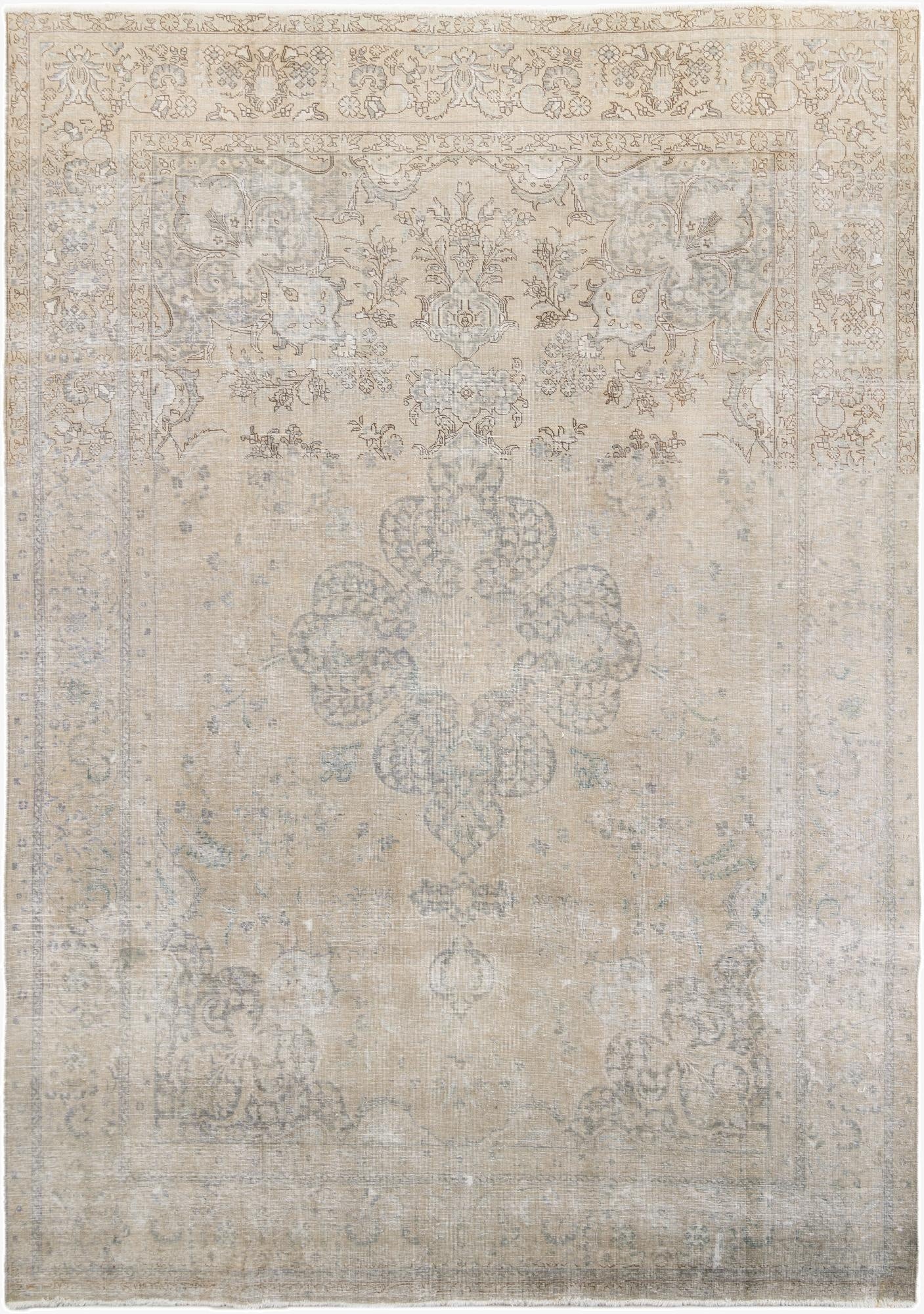  9' 3 x 13'  Hand Knotted Ultra Vintage Persian Wool Rug