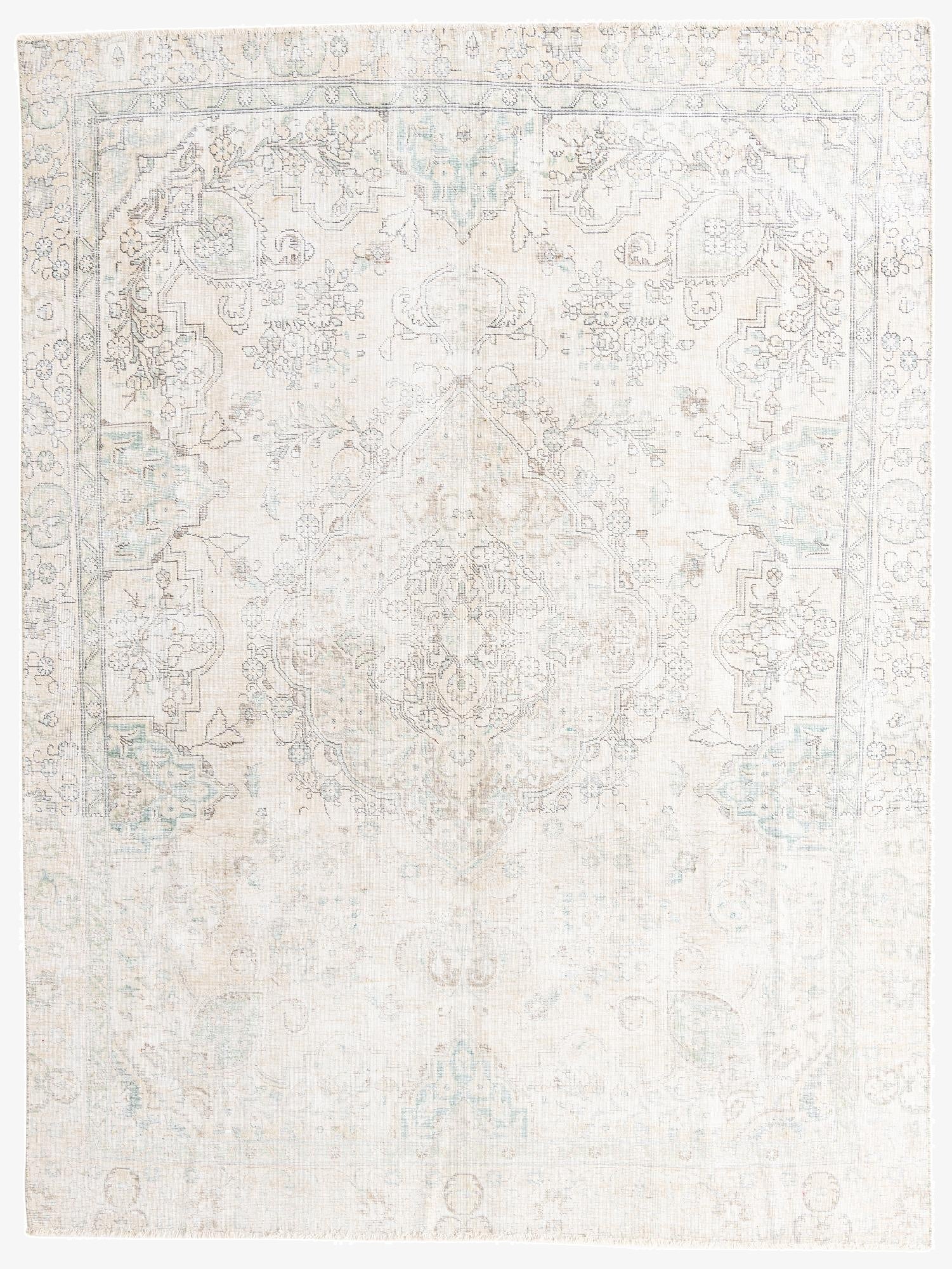  8' 5 x 11'  Hand Knotted Ultra Vintage Persian Wool Rug