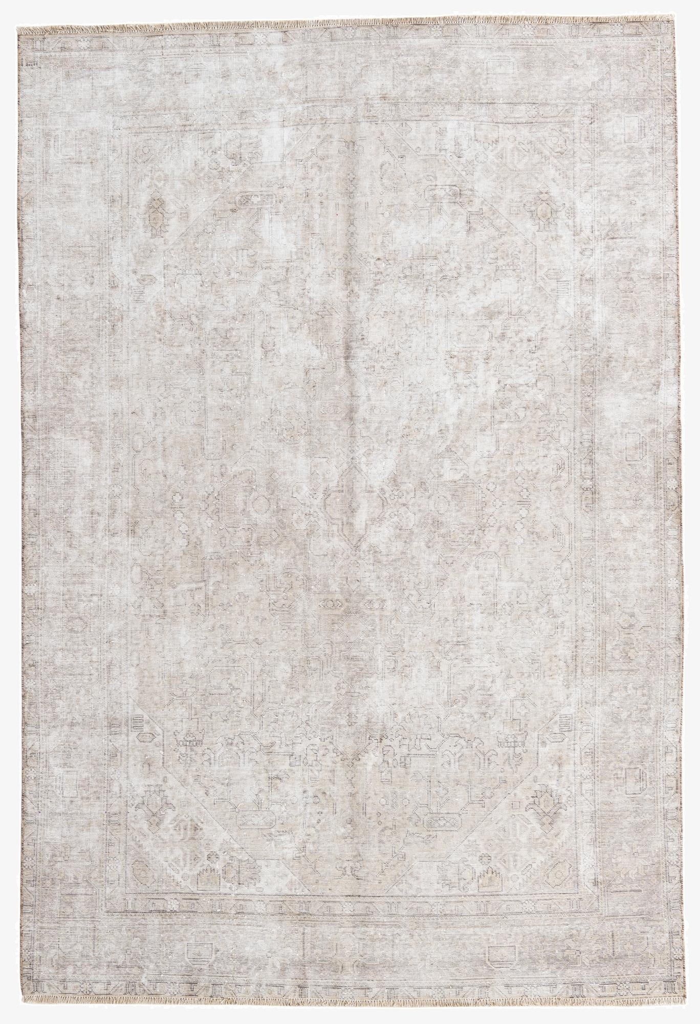  6' 3 x 9' 3  Hand Knotted Ultra Vintage Persian Wool Rug