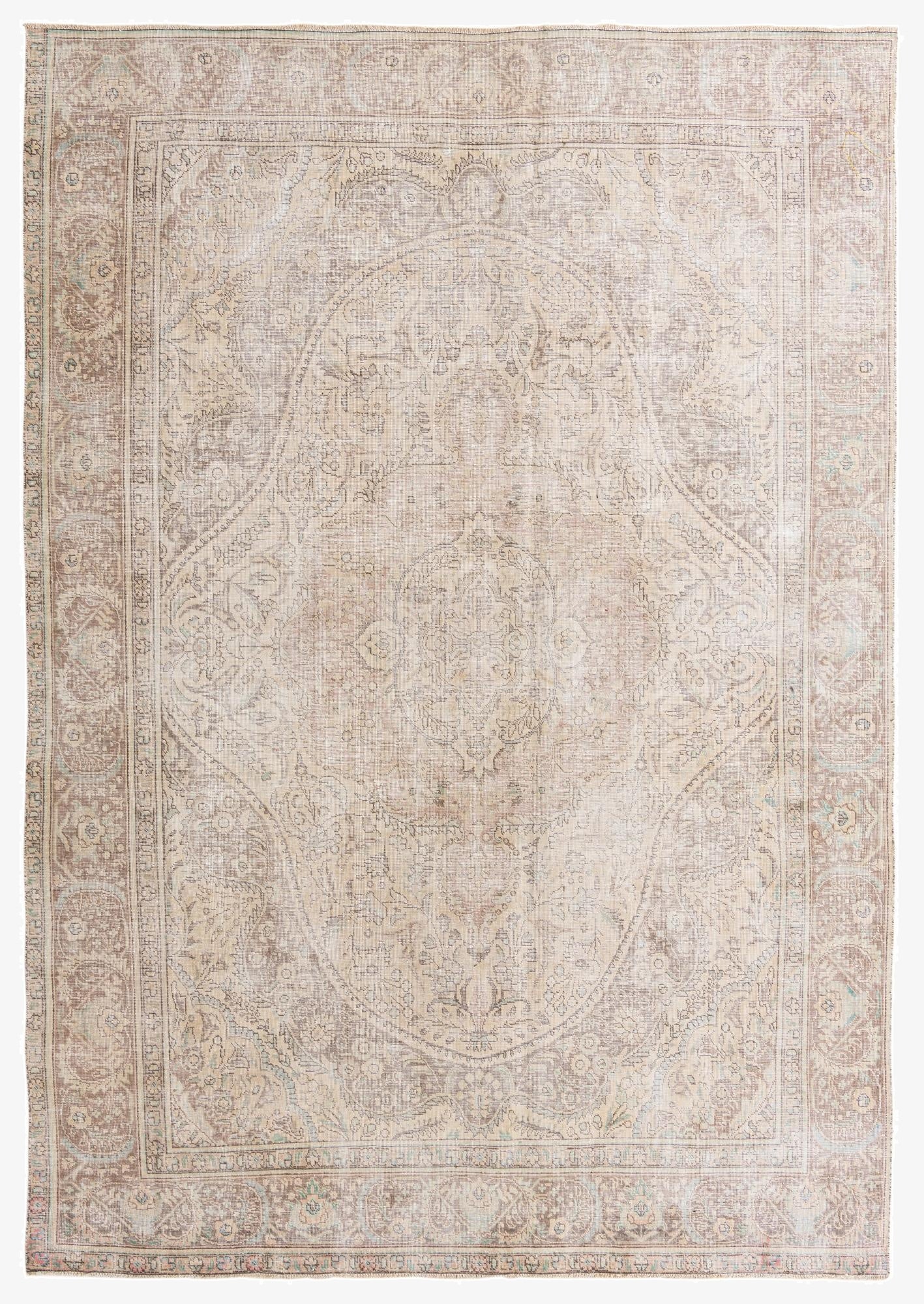  8' 10 x 12' 7  Hand Knotted Ultra Vintage Persian Wool Rug