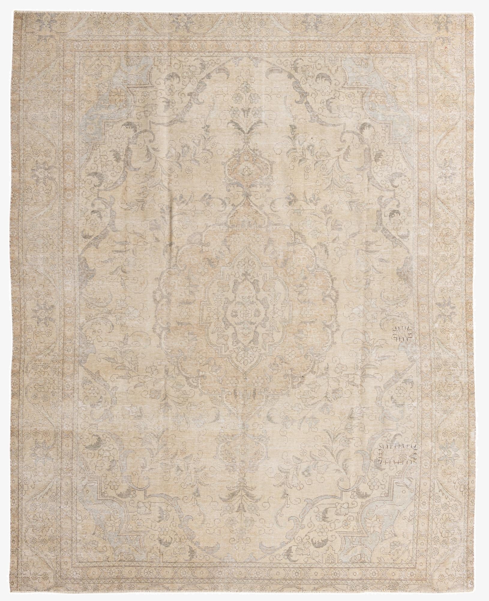  8' 9 x 11' 2  Hand Knotted Ultra Vintage Persian Wool Rug