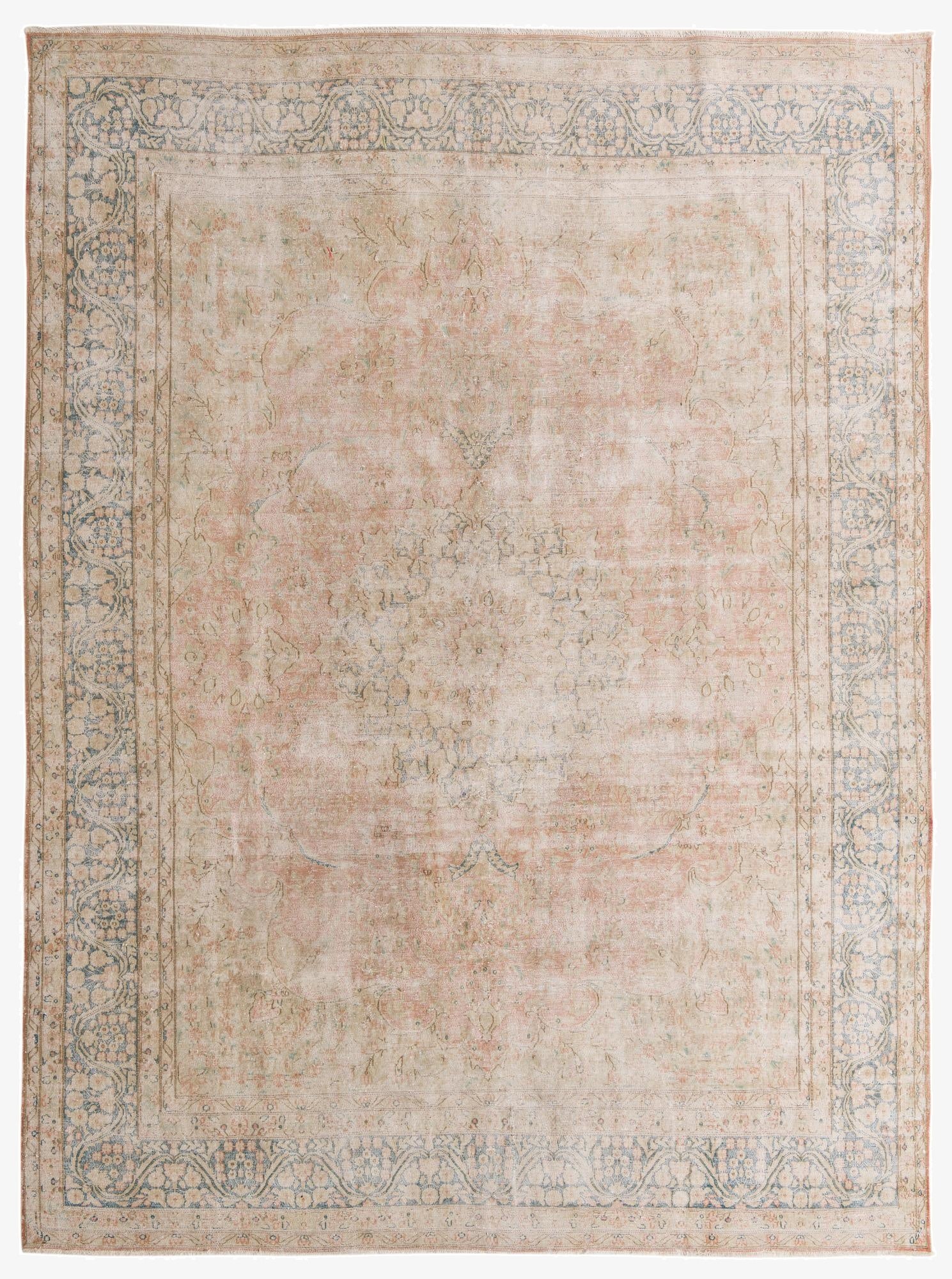  9' 10 x 13' 1  Hand Knotted Ultra Vintage Persian Wool Rug