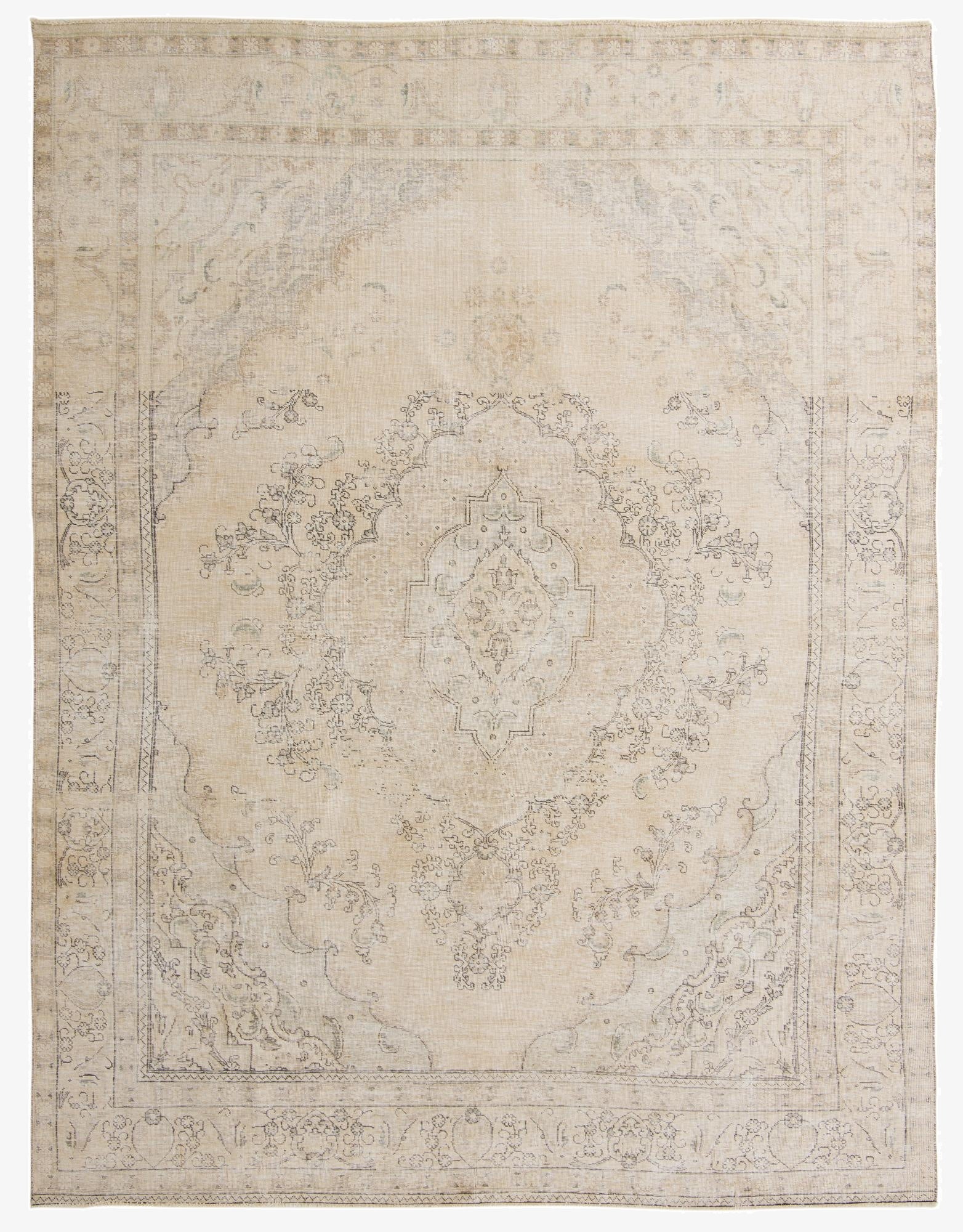  9' 2 x 12' 2  Hand Knotted Ultra Vintage Persian Wool Rug
