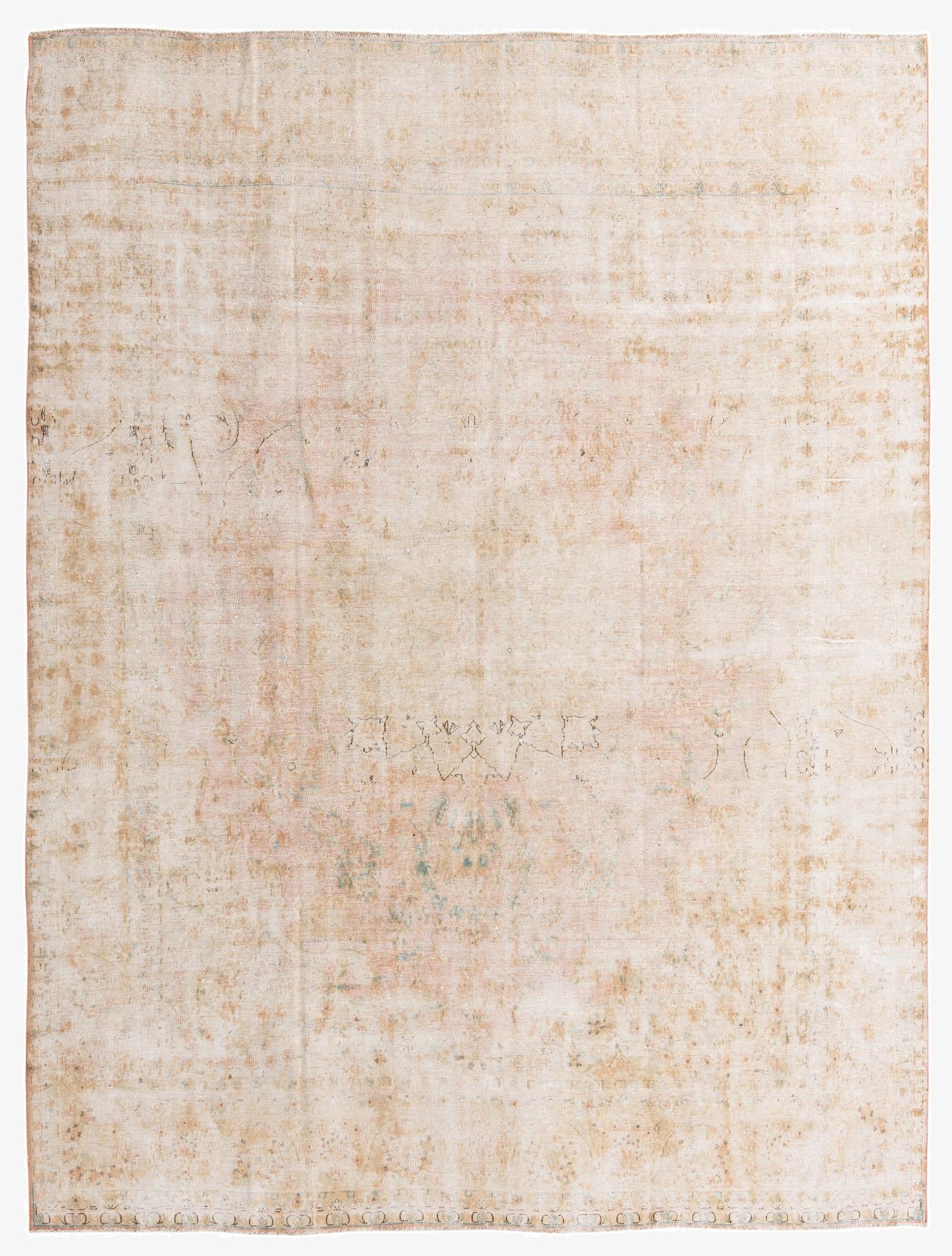  9' 10 x 12' 10  Hand Knotted Ultra Vintage Persian Wool Rug