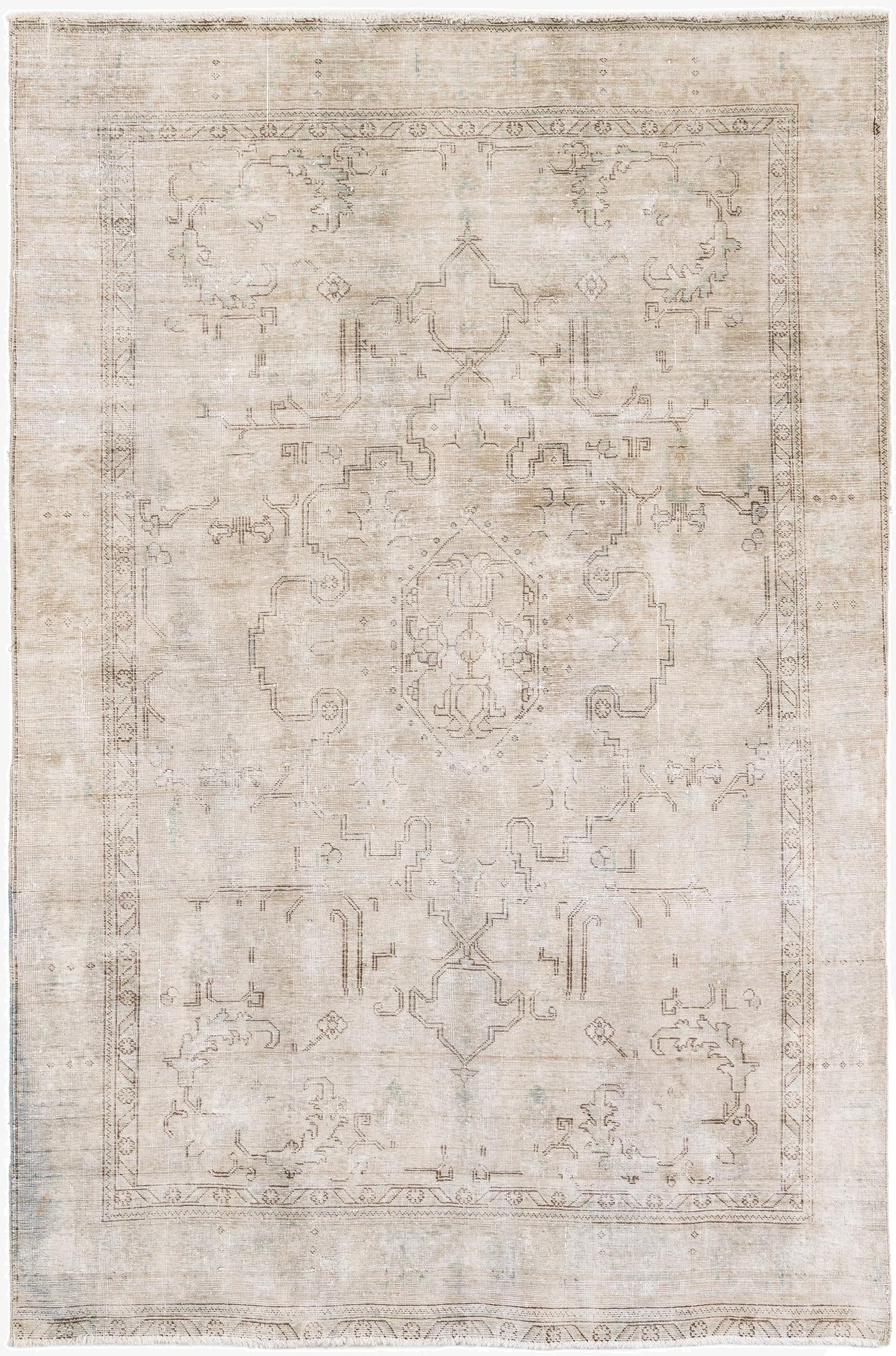  6' x 9' 1  Hand Knotted Ultra Vintage Persian Wool Rug