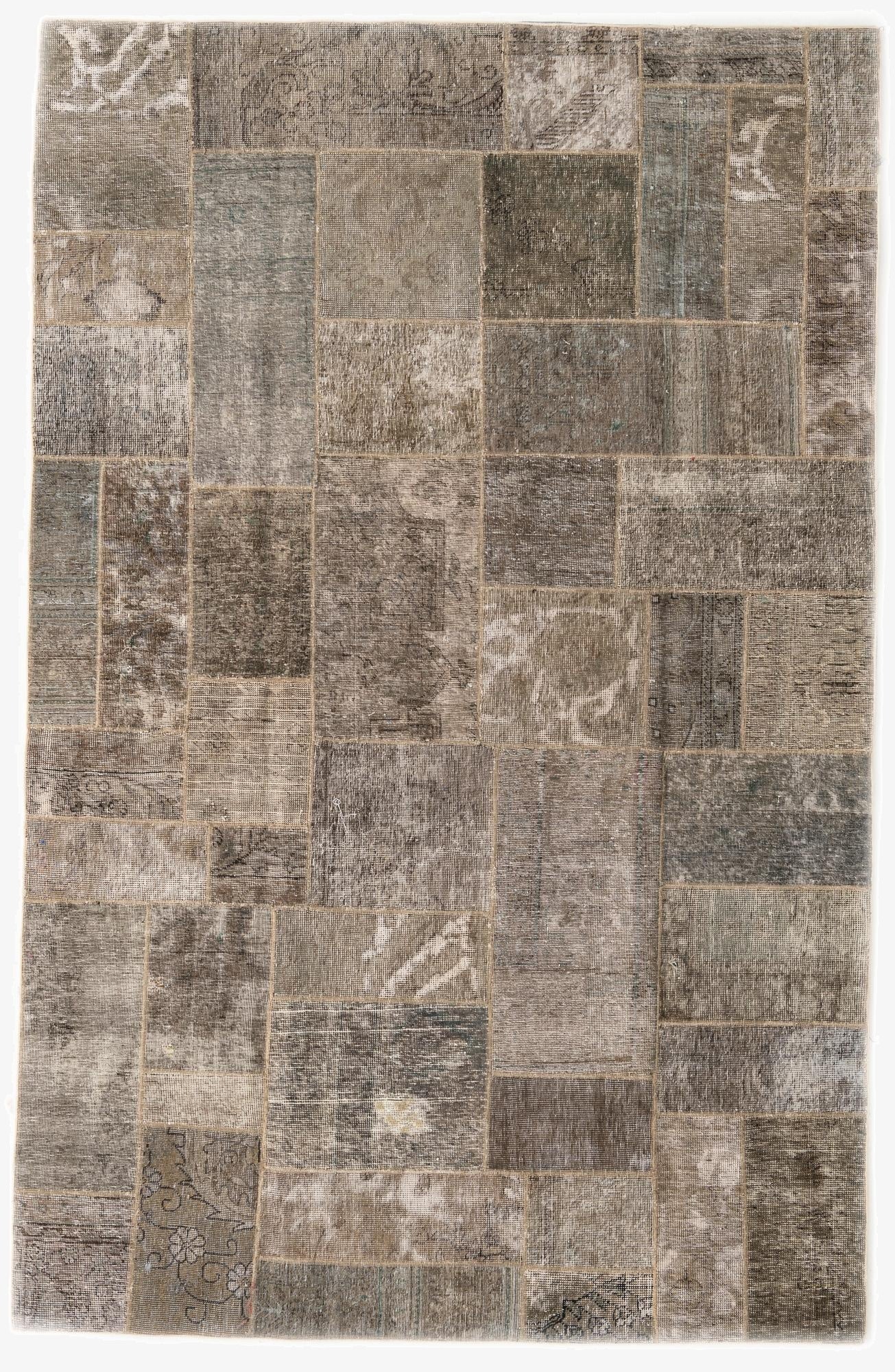  5' 10 x 9'  Hand Knotted Ultra Vintage Persian Wool Rug