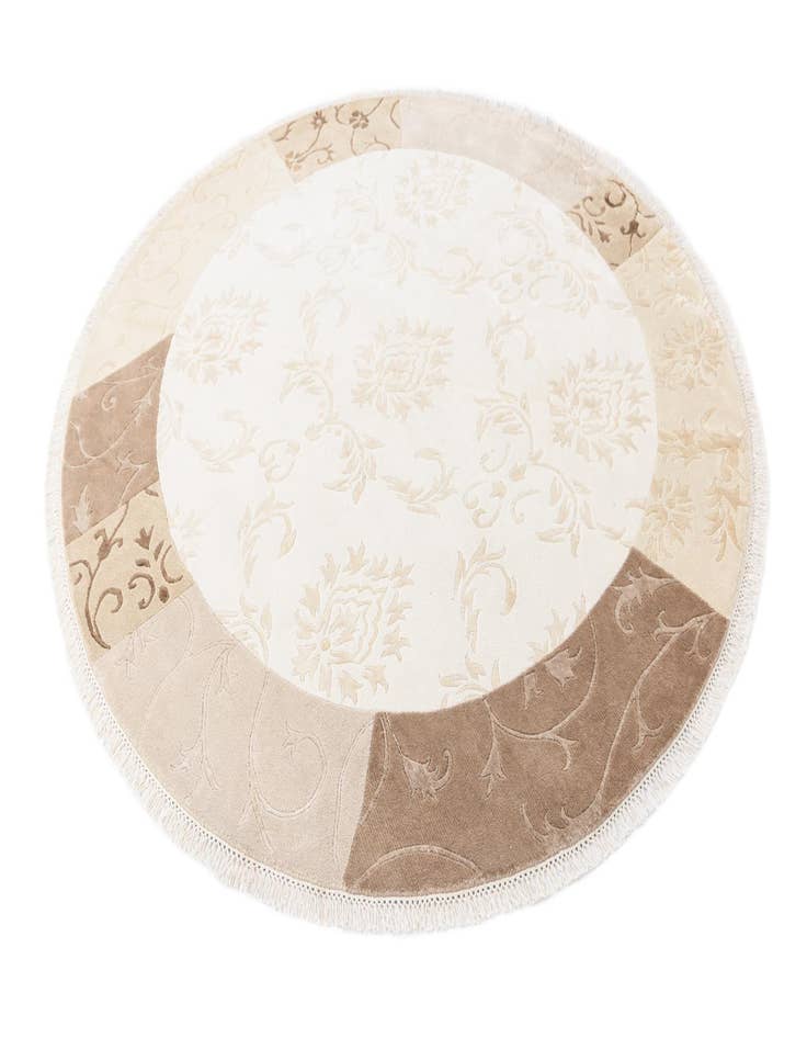 Detail image of  6' 7 x 6' 7  Hand Knotted Darya Round Rug