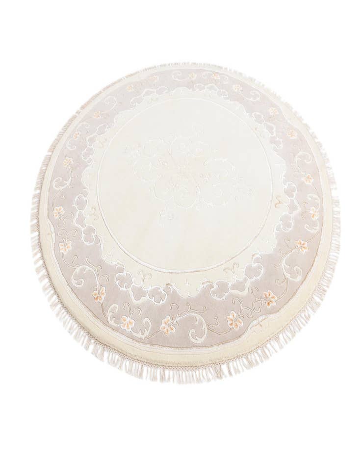 Detail image of  6' 7 x 6' 7  Hand Knotted Darya Round Rug