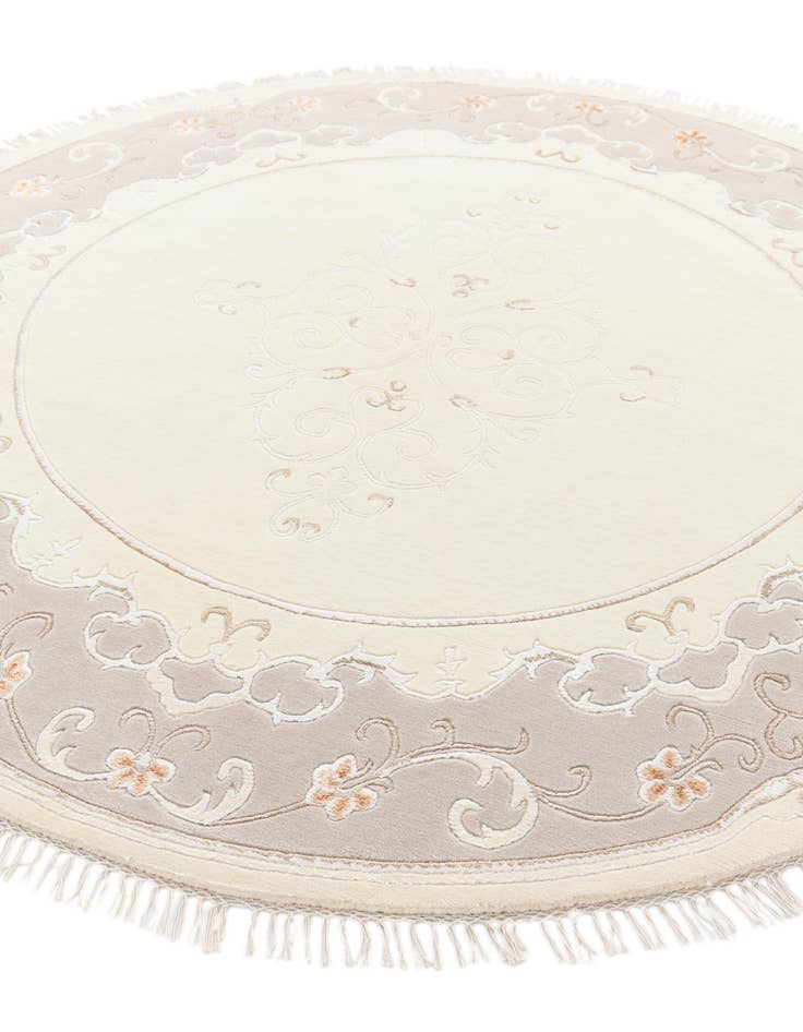Detail image of  6' 7 x 6' 7  Hand Knotted Darya Round Rug