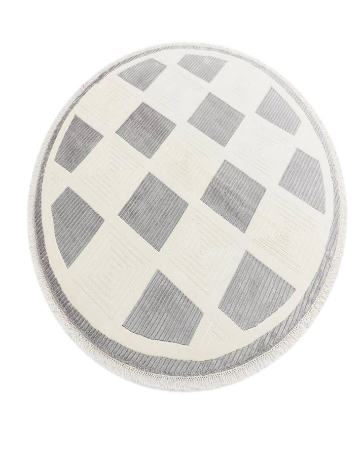 Detail image of  6' 4 x 6' 4  Hand Knotted Darya Wool Round Rug