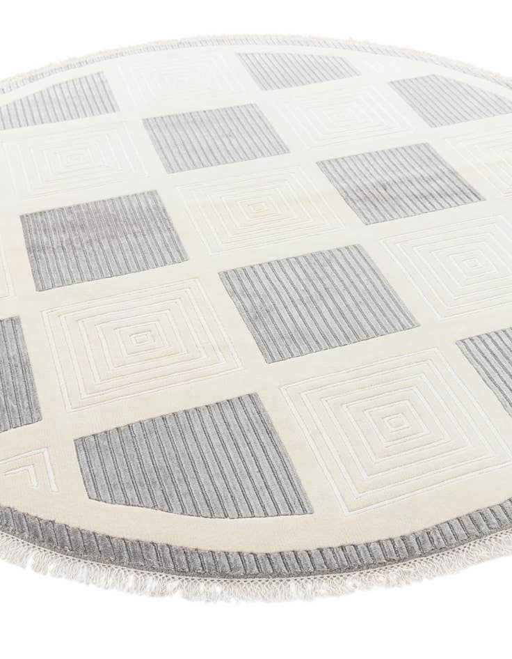 Detail image of  6' 4 x 6' 4  Hand Knotted Darya Wool Round Rug