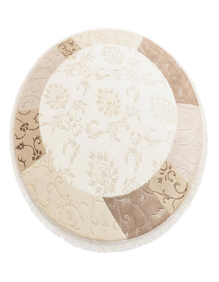 Detail image of  6' 7 x 6' 7  Hand Knotted Darya Round Rug