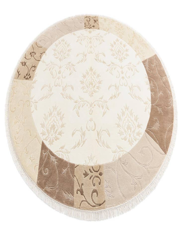 Detail image of  6' 7 x 6' 7  Hand Knotted Darya Round Rug