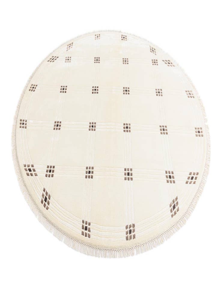 Detail image of  6' 4 x 6' 4  Hand Knotted Darya Round Rug