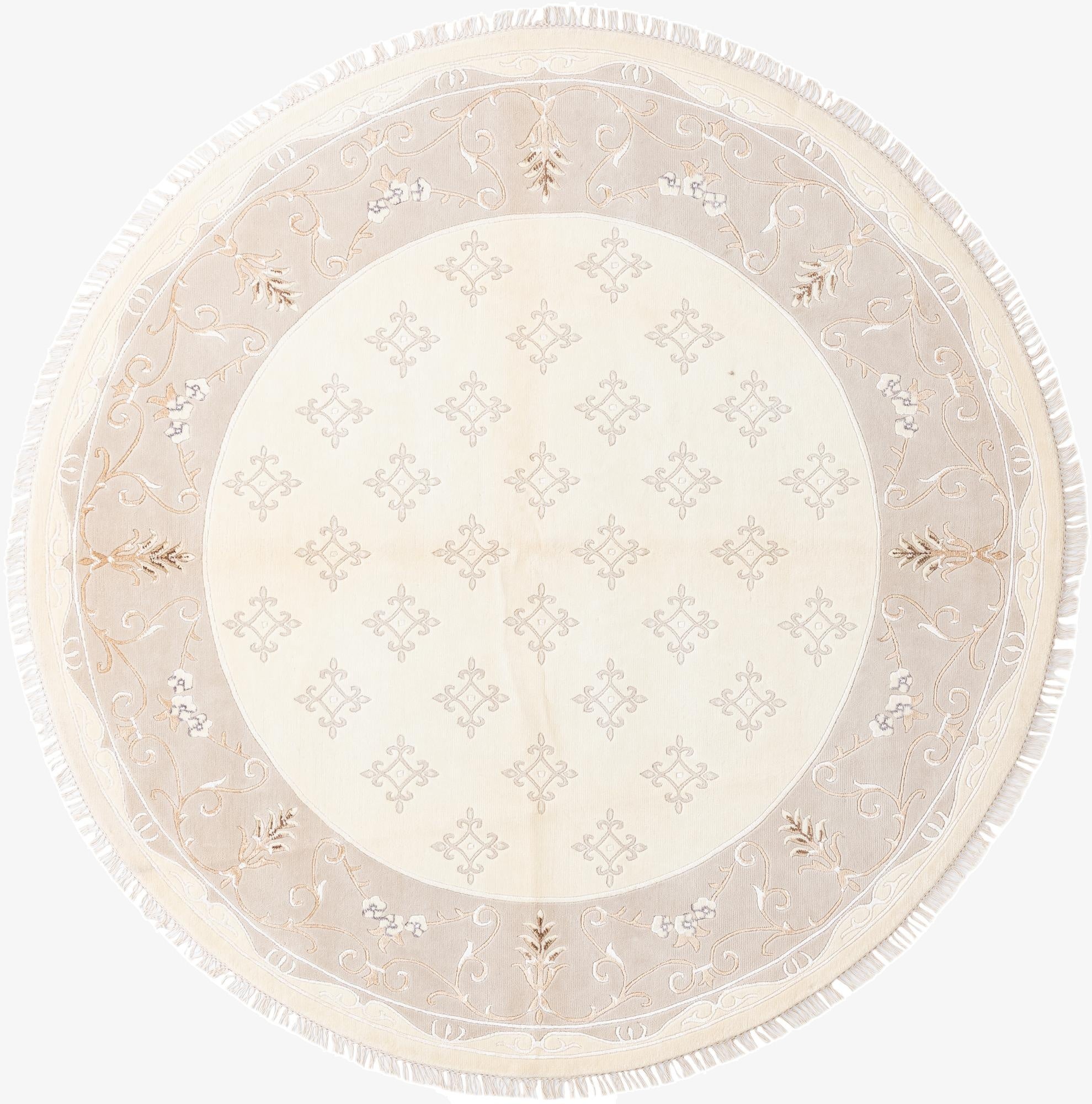  8' 3 x 8' 3  Hand Knotted Darya Wool Round Rug