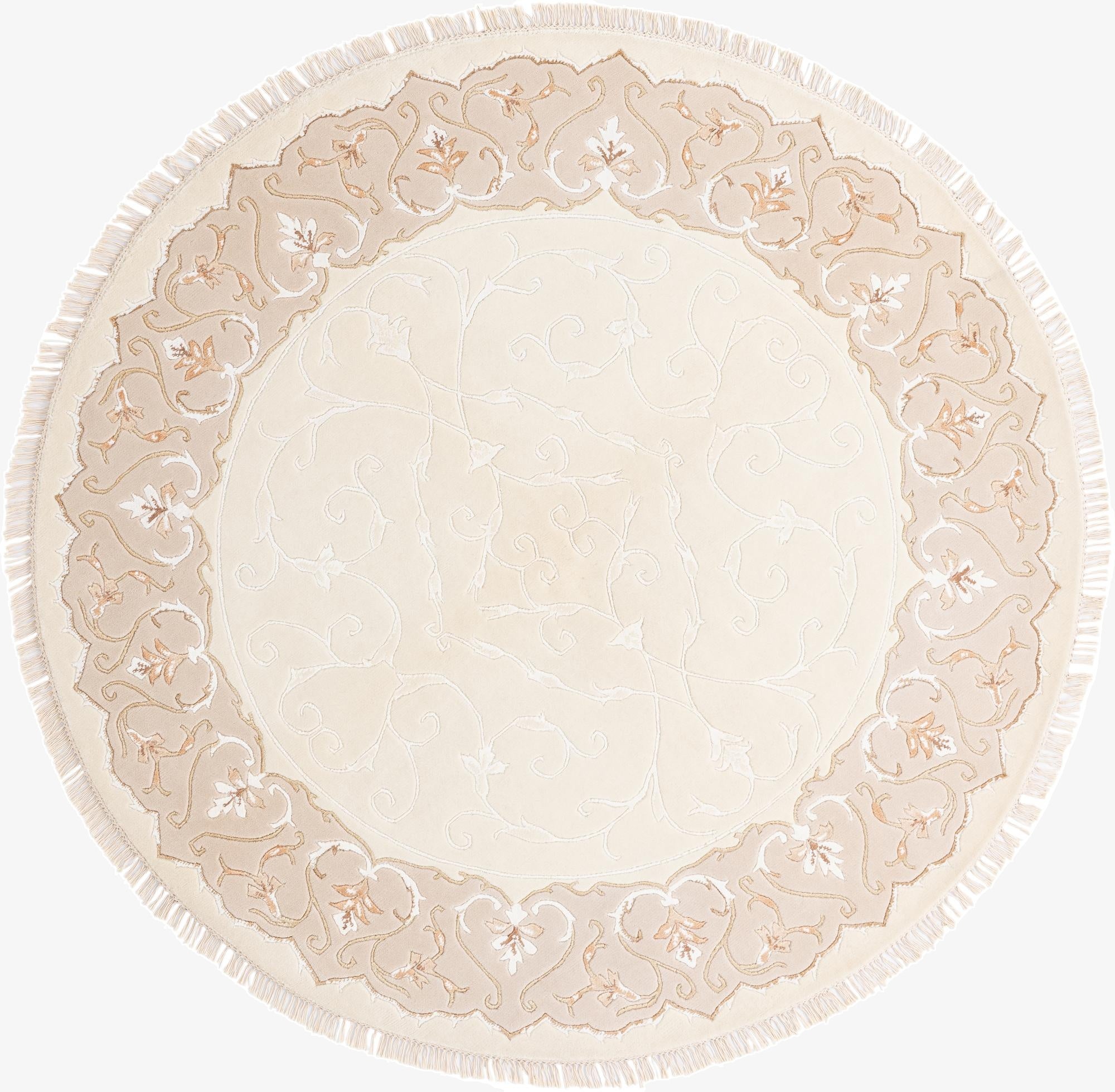  6' 5 x 6' 5  Hand Knotted Darya Round Rug