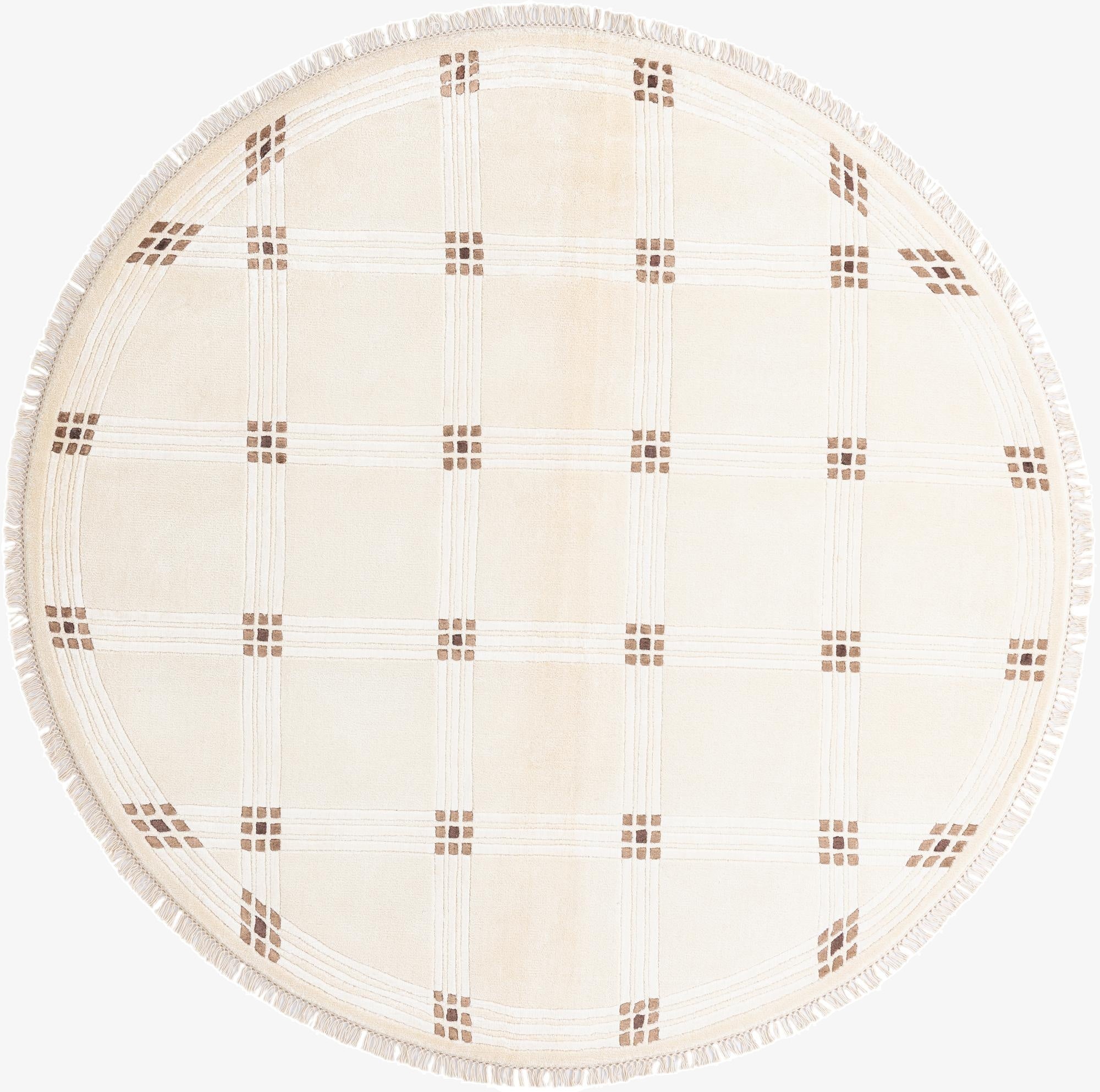  6' 4 x 6' 4  Hand Knotted Darya Round Rug