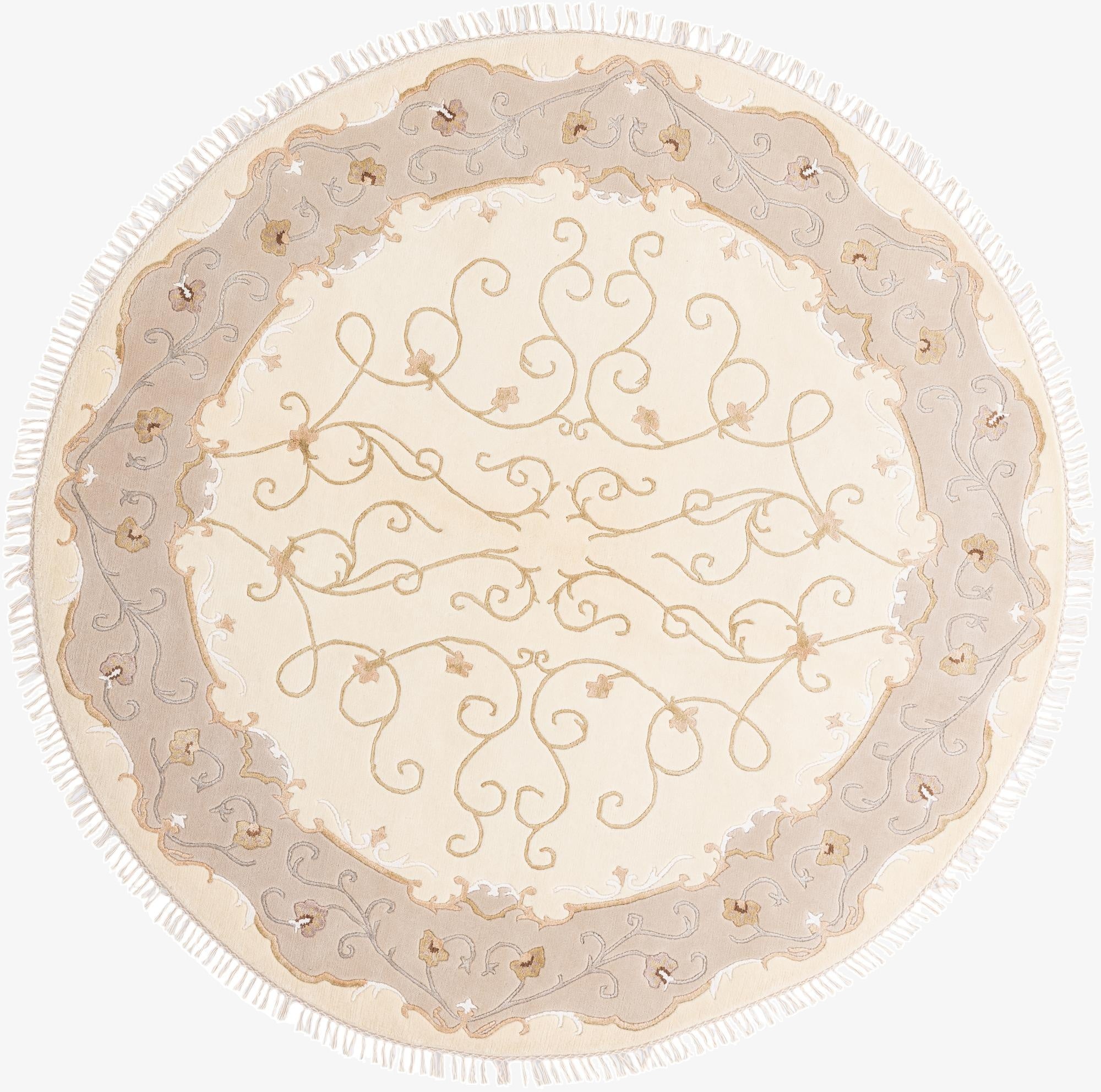  6' 5 x 6' 5  Hand Knotted Darya Round Rug