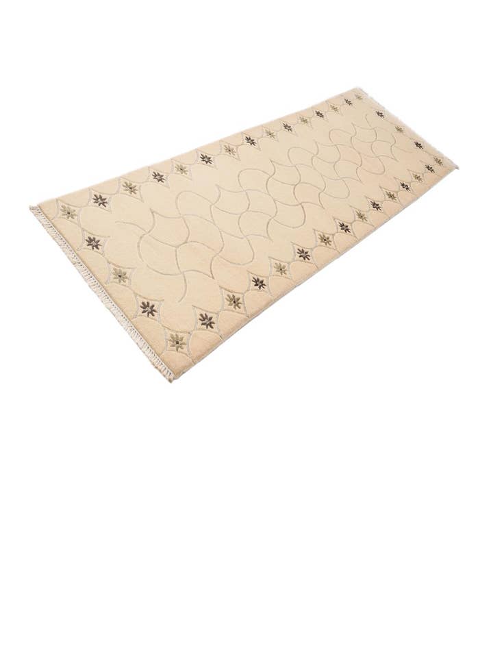 Detail image of  2' 7 x 9' 10  Hand Knotted Darya Wool Runner Rug