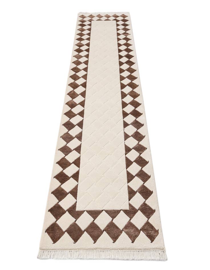 Detail image of  2' 7 x 9' 9  Hand Knotted Darya Wool Runner Rug