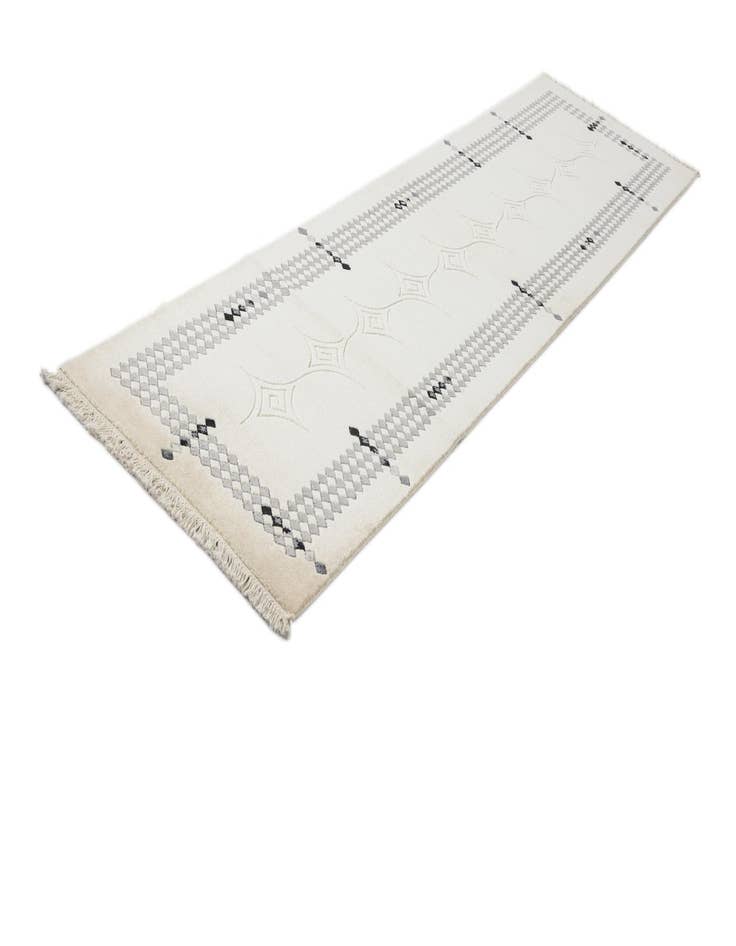 Detail image of  2' 7 x 9' 11  Hand Knotted Darya Wool Runner Rug