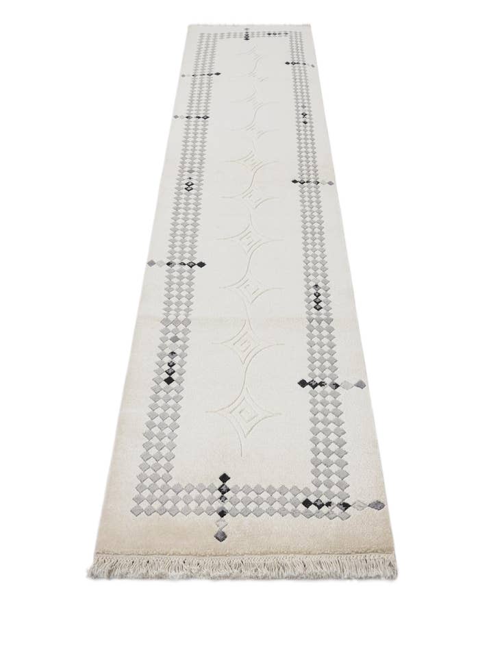 Detail image of  2' 7 x 9' 11  Hand Knotted Darya Wool Runner Rug