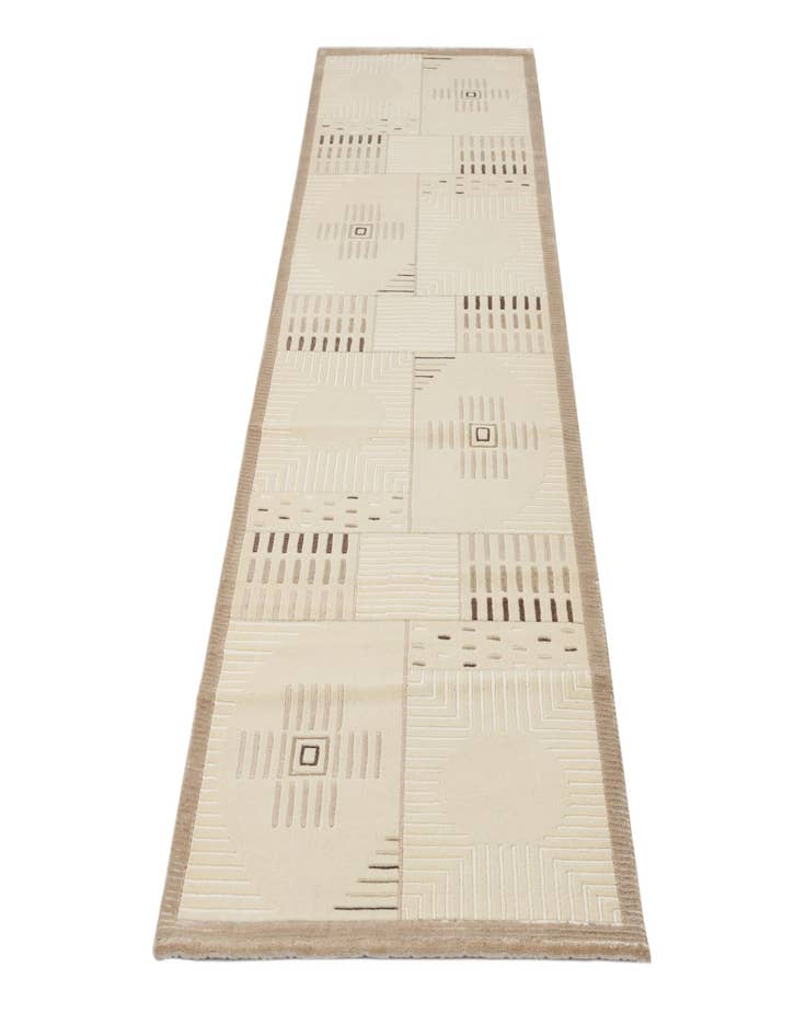 Detail image of  2' 7 x 9' 9  Hand Knotted Darya Wool Runner Rug