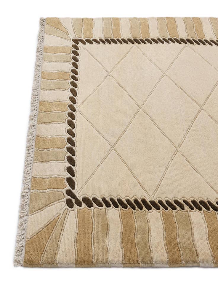 Detail image of  3' 3 x 13'  Hand Knotted Darya Wool Runner Rug