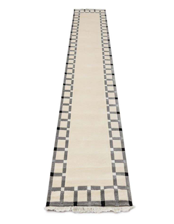 Detail image of  2' 7 x 12' 11  Hand Knotted Darya Wool Runner Rug