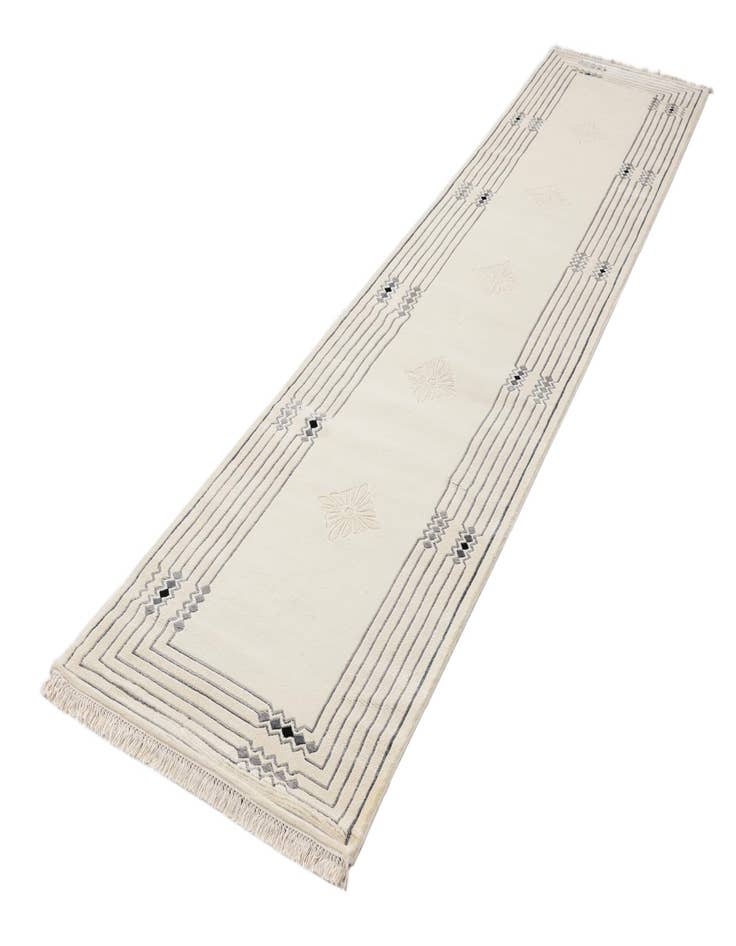 Detail image of  2' 8 x 12' 10  Hand Knotted Darya Wool Runner Rug